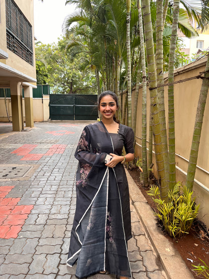 MUSLIN SHIMMER KURTI WITH DUPATTA